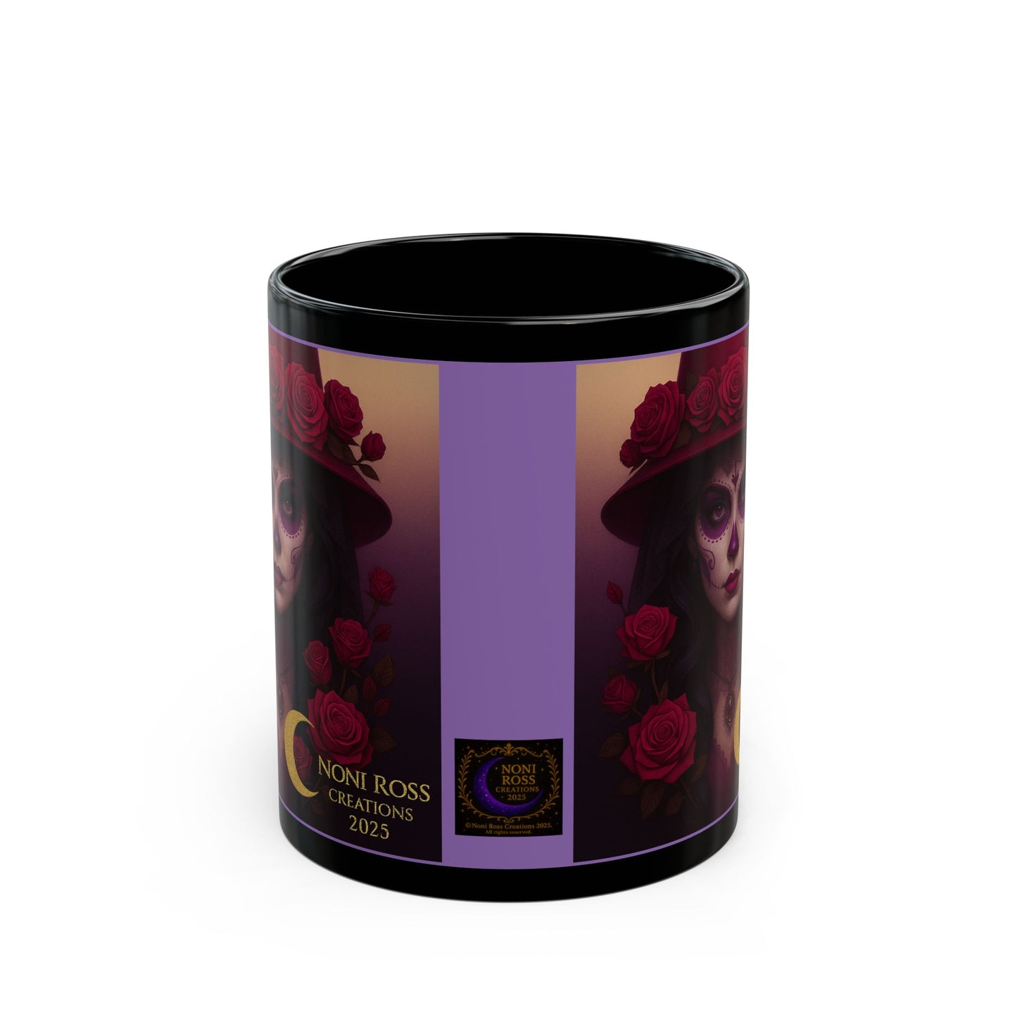 Mystic Skulls August Regal Rose Catrina Mug | Noni Ross Creations