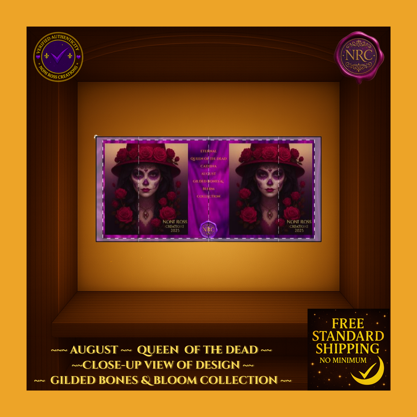 August Queen of the Dead Catrina Mug 11oz by Noni Ross Creations