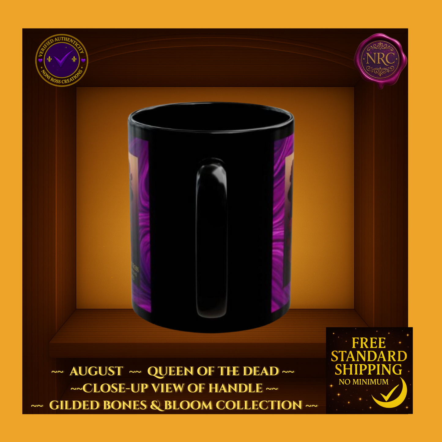 August Queen of the Dead Catrina Mug 11oz by Noni Ross Creations