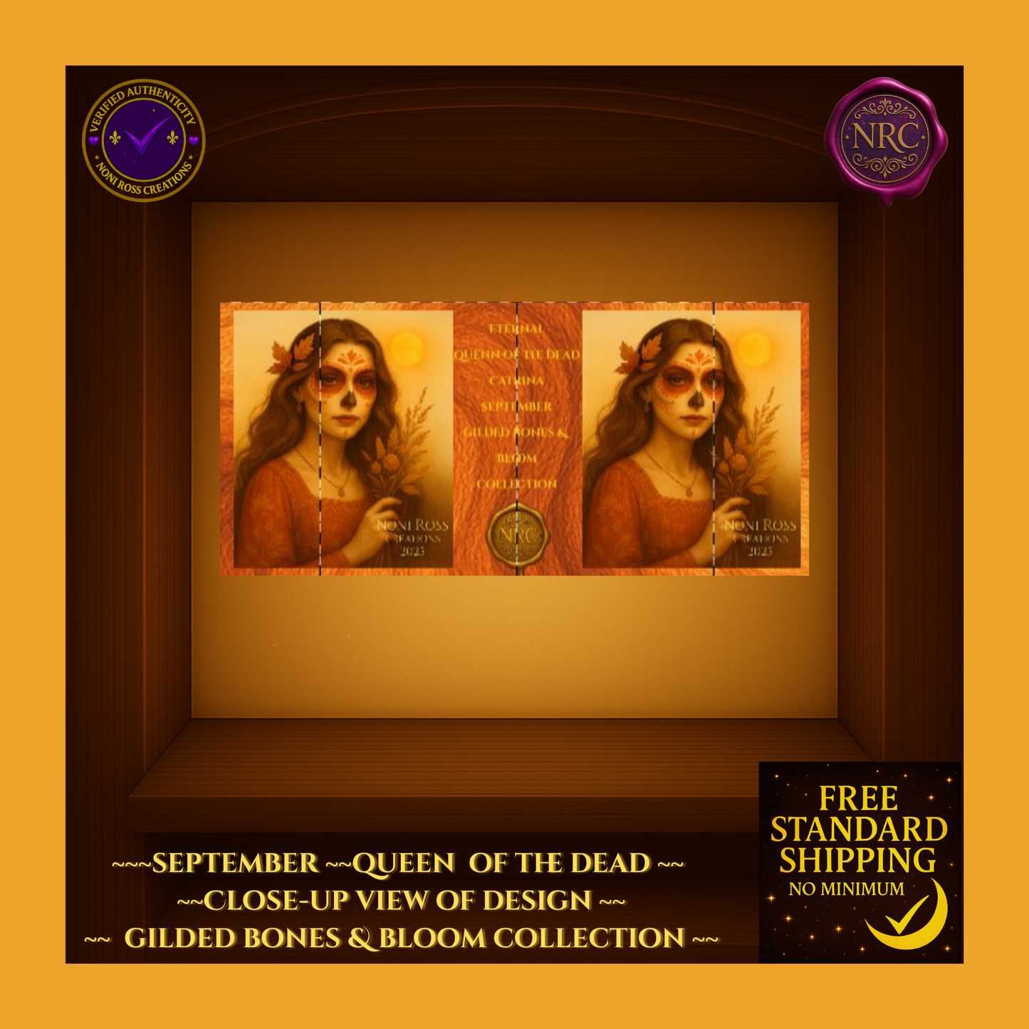 September Queen of the Dead Catrina Mug 11oz by Noni Ross Creations