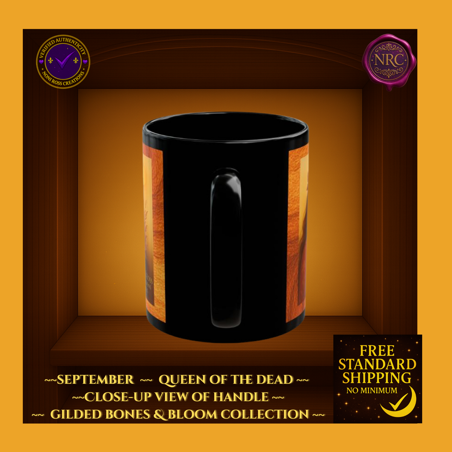 September Queen of the Dead Catrina Mug 11oz by Noni Ross Creations