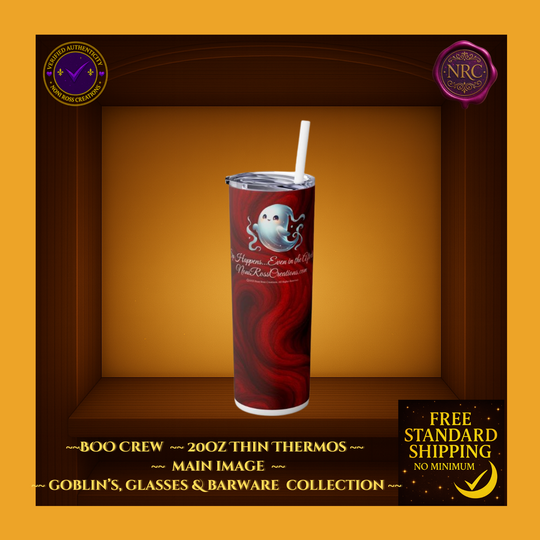 BOO Crew Phantom Sips Thin 20oz Thermos by Noni Ross Creations