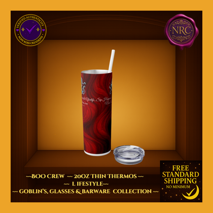 BOO Crew Phantom Sips Thin 20oz Thermos by Noni Ross Creations