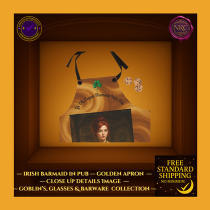 Golden Apron Irish Barmaid – Vintage 1800’s Pub Tavern Wear by Noni Ross Creations