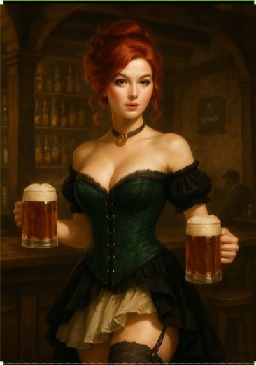 Golden Apron Irish Barmaid – Vintage 1800’s Pub Tavern Wear by Noni Ross Creations