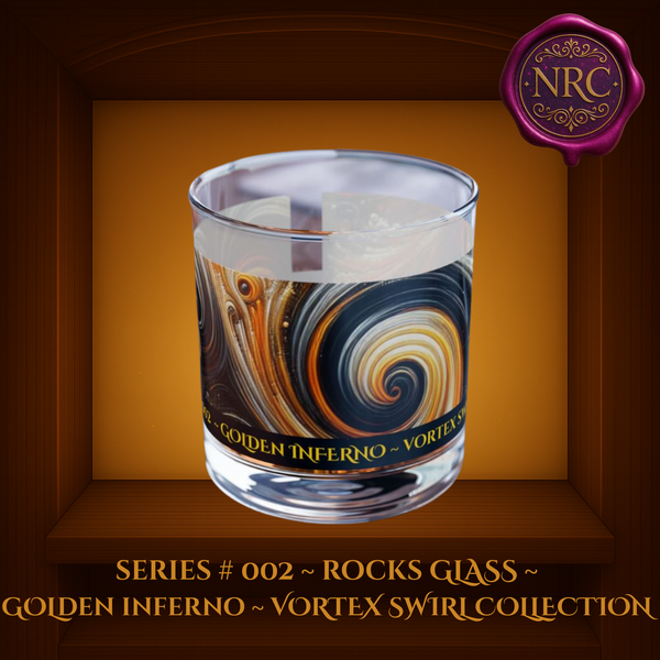 Spiritual Rocks Glass 10 oz Ashenflare The Alchemist's Spell Collection by Noni Ross Creations