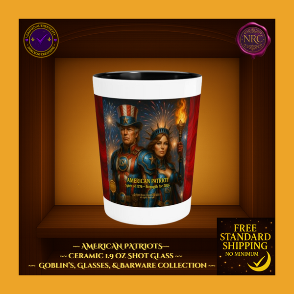 American Patriots Shot Glass Strength for 2025 by Noni Ross Creations