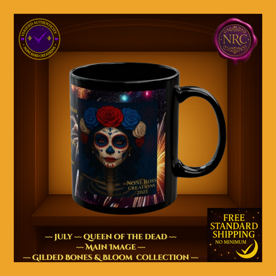 July Queen of the Dead Catrina Mug 11oz by Noni Ross Creations