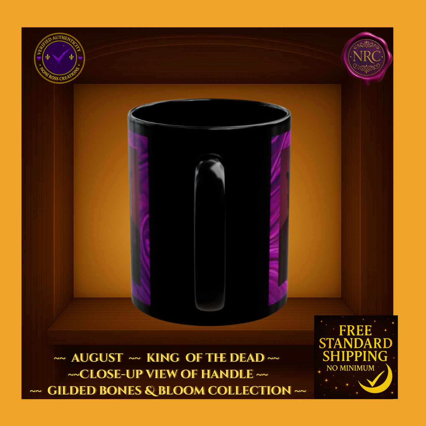 August King of the Dead Catrin Mug 11oz by Noni Ross Creations