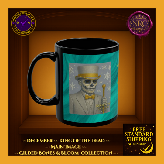 December King of the Dead Catrina Mug 11oz by Noni Ross Creations