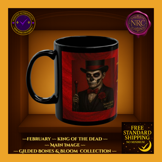 February King of the Dead Catrin Mug 11oz by Noni Ross Creations