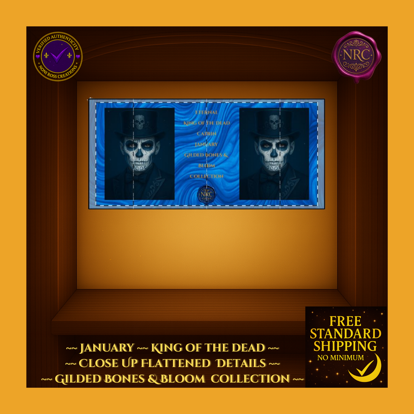 January King of the Dead Catrin Mug 11oz by Noni Ross Creations