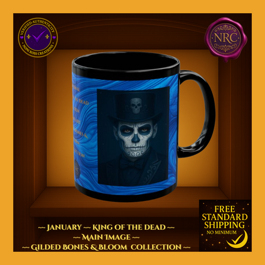 January King of the Dead Catrin Mug 11oz by Noni Ross Creations