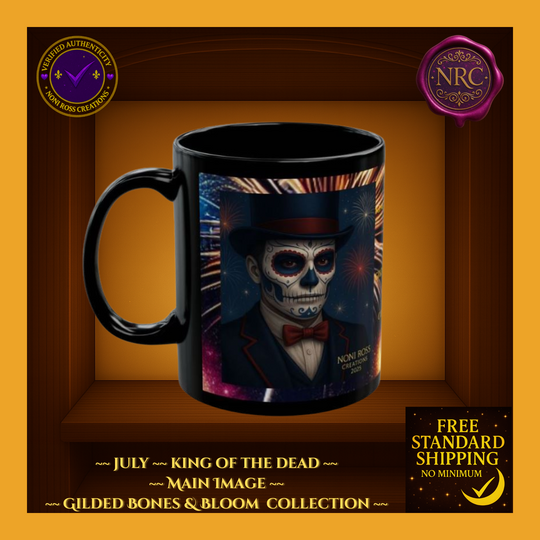 July King of the Dead Catrin Mug 11oz by Noni Ross Creations
