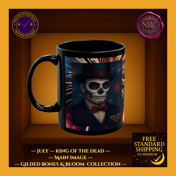 July King of the Dead Catrin Mug 11oz by Noni Ross Creations