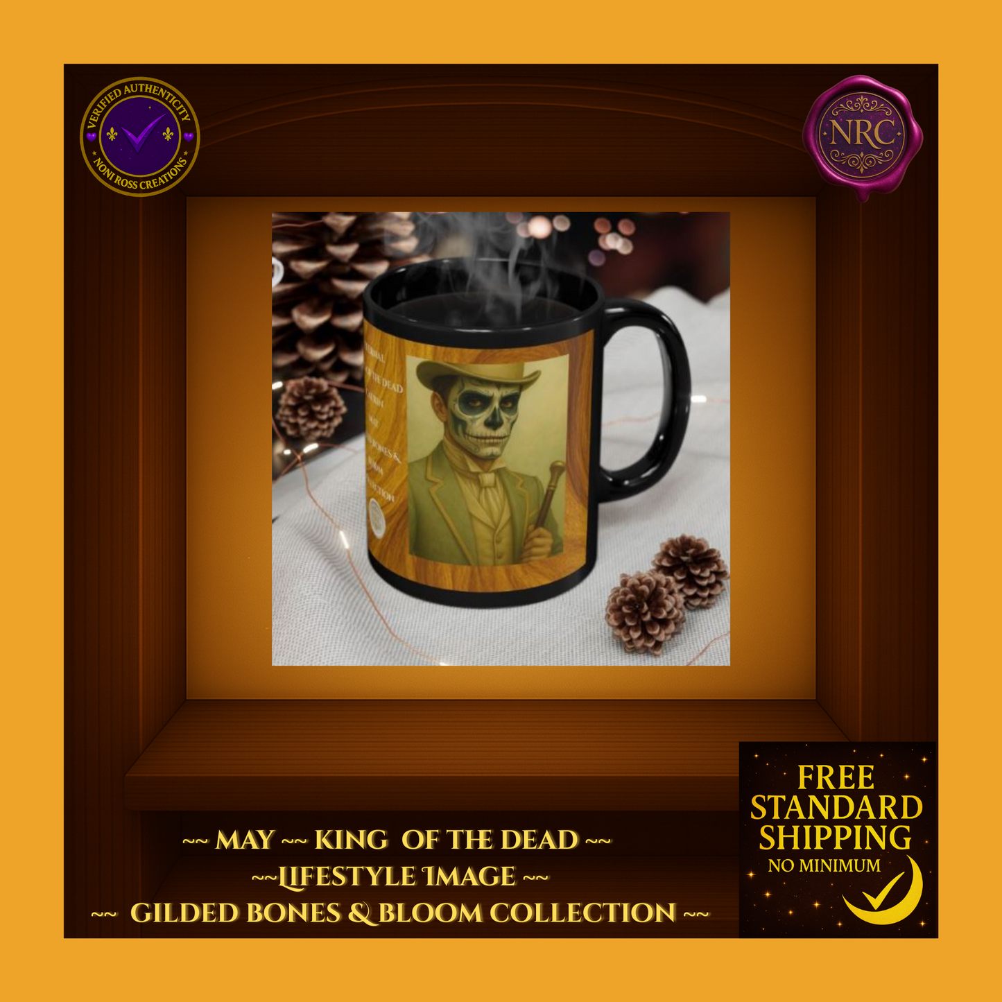 May King of the Dead Catrin Mug 11oz by Noni Ross Creations