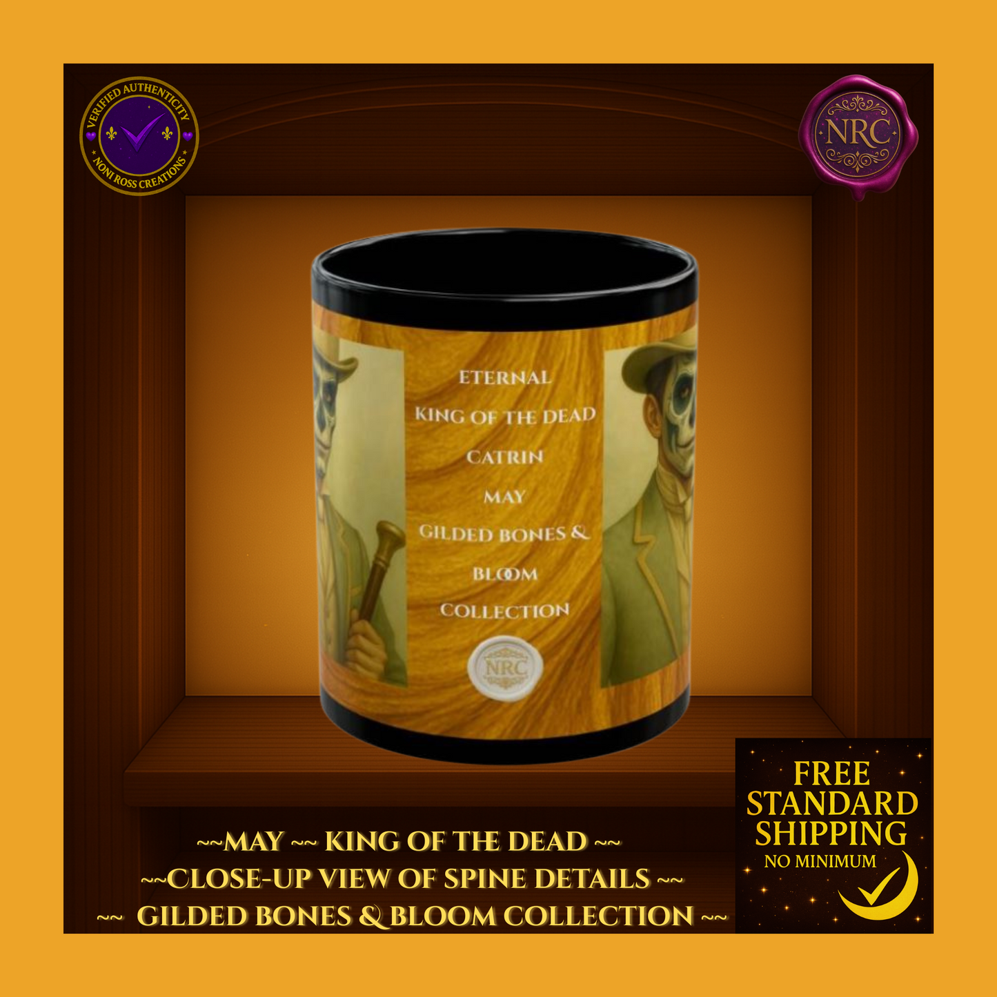 May King of the Dead Catrin Mug 11oz by Noni Ross Creations