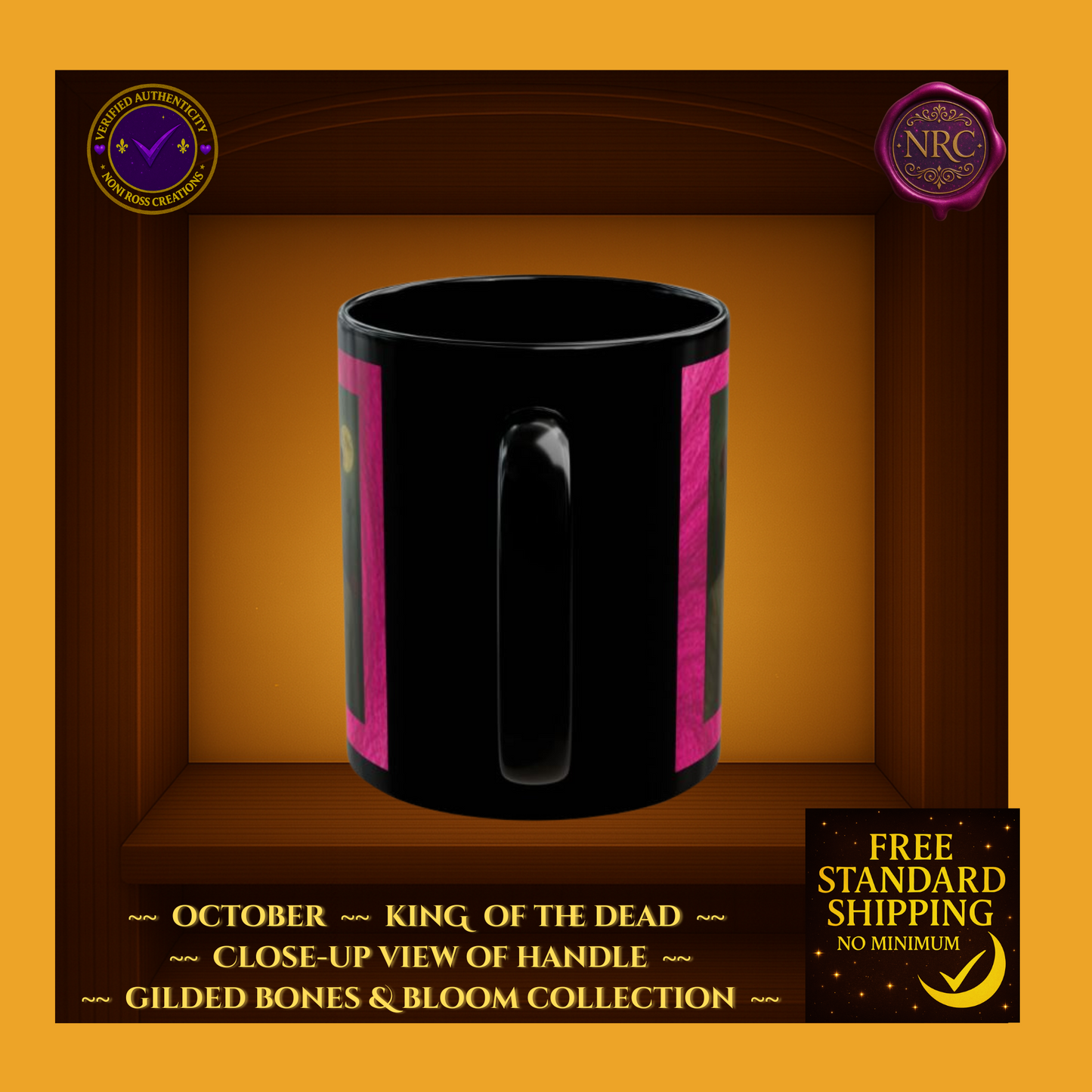 October King of the Dead Catrina Mug 11oz by Noni Ross Creations