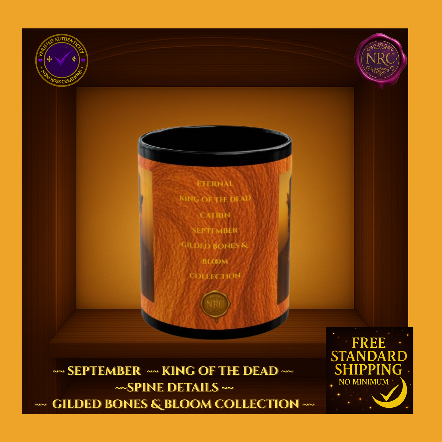 September King of the Dead Catrin Mug 11oz by Noni Ross Creations