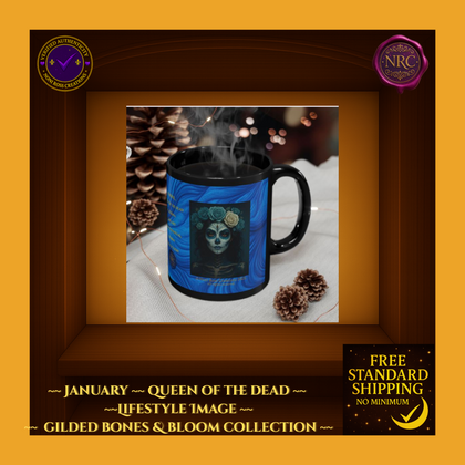 January Queen of the Dead Catrina Mug 11oz by Noni Ross Creations