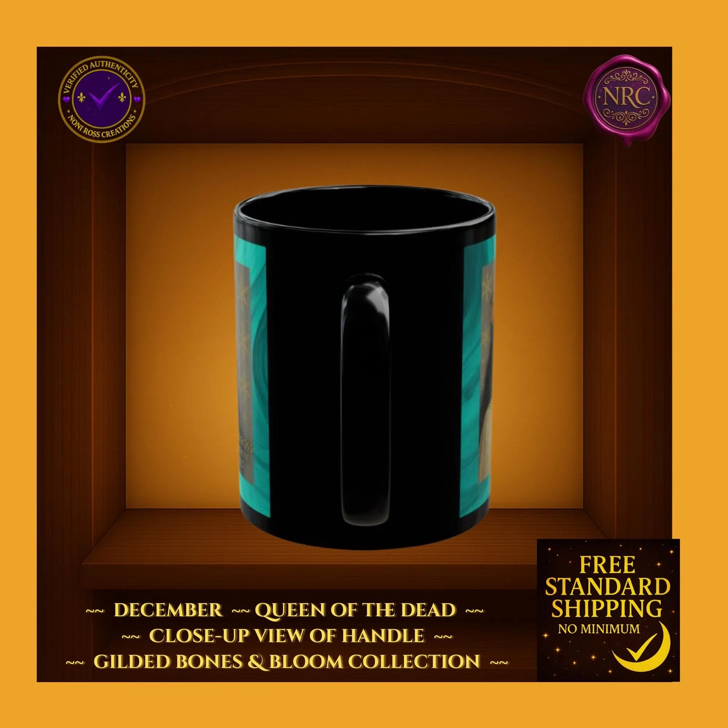 December Queen of the Dead Catrina Mug 11oz by Noni Ross Creations