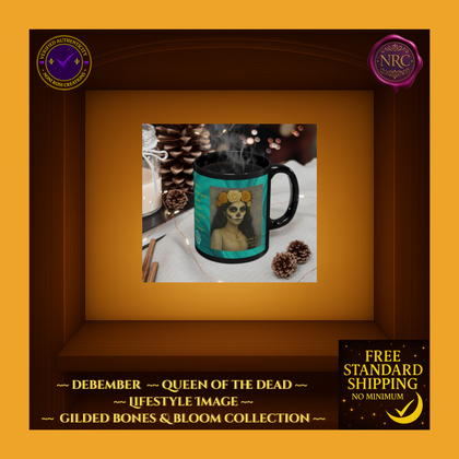 December Queen of the Dead Catrina Mug 11oz by Noni Ross Creations