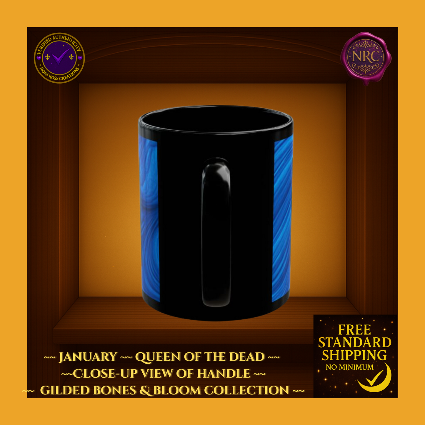 January Queen of the Dead Catrina Mug 11oz by Noni Ross Creations