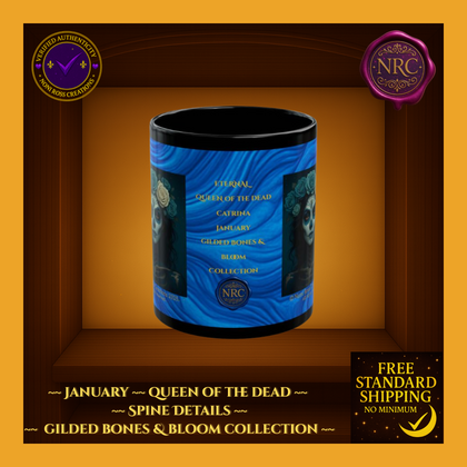 January Queen of the Dead Catrina Mug 11oz by Noni Ross Creations