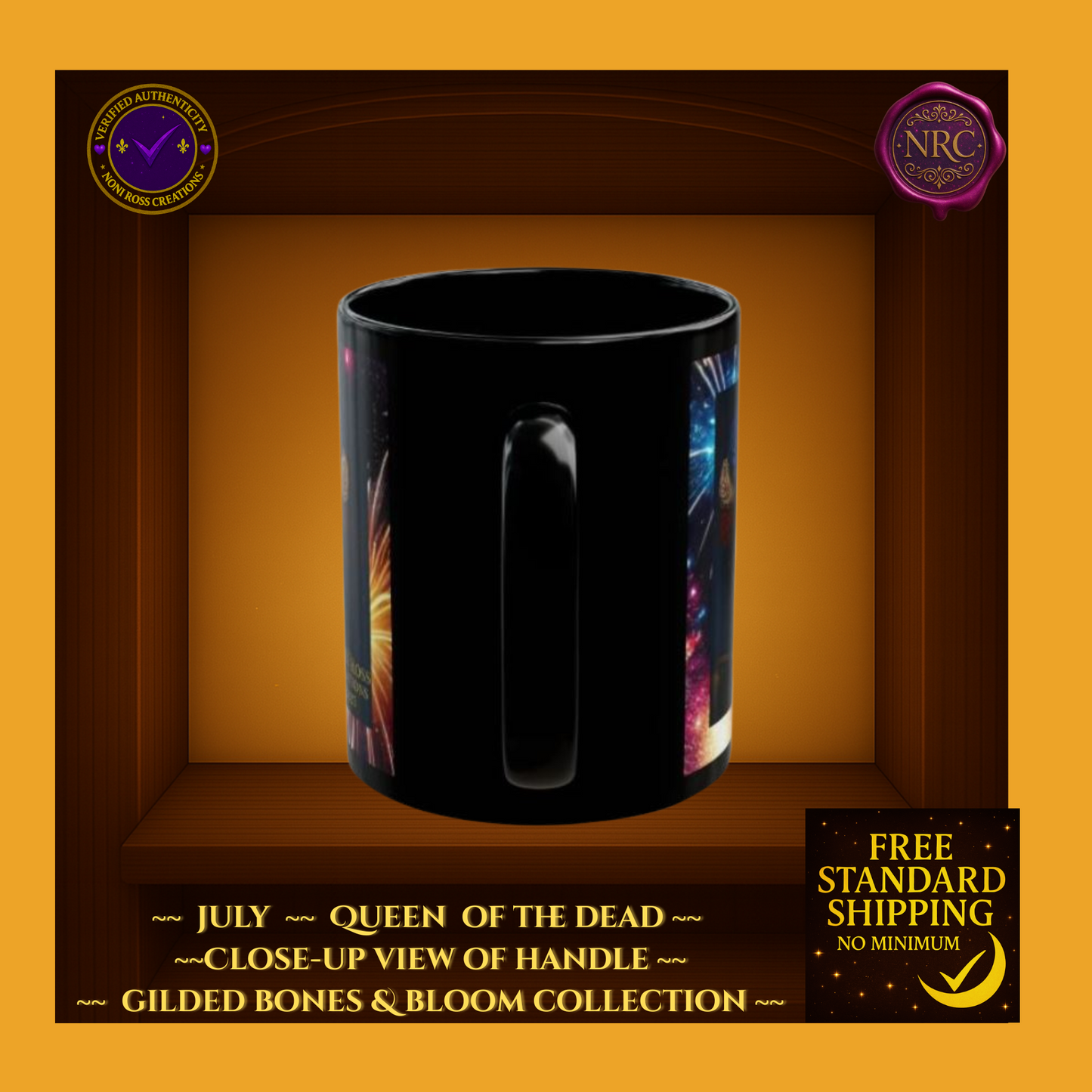 July Queen of the Dead Catrina Mug 11oz by Noni Ross Creations