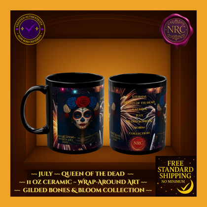 July Queen of the Dead Catrina Mug 11oz by Noni Ross Creations
