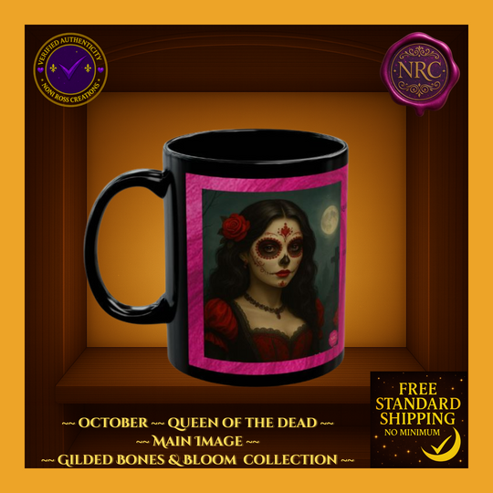 October Queen of the Dead Catrina Mug 11oz by Noni Ross Creations