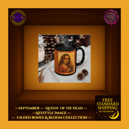 September Queen of the Dead Catrina Mug 11oz by Noni Ross Creations