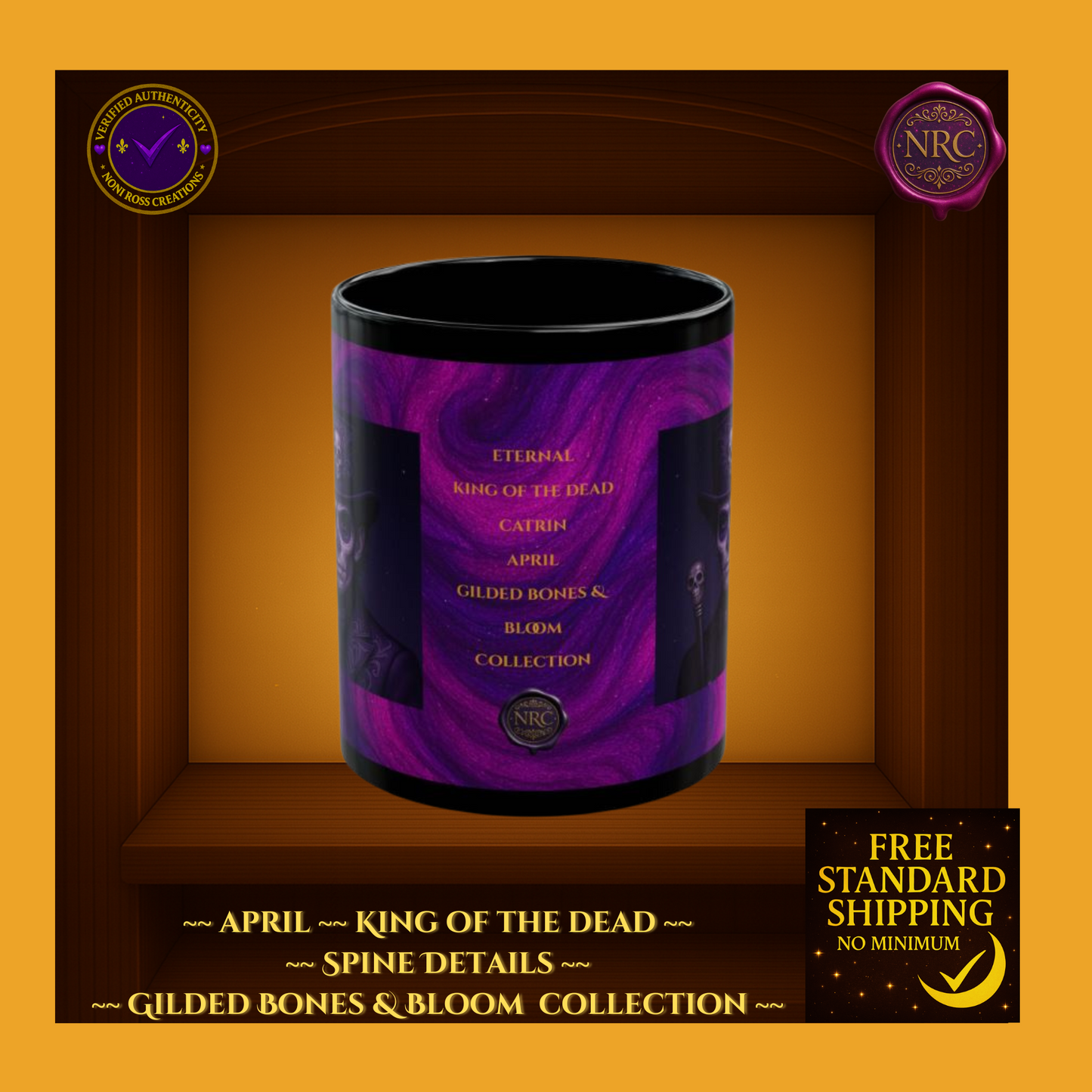April King of the Dead Catrin Mug 11oz by Noni Ross Creations