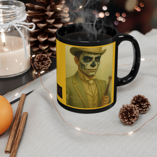 Elegant June Bridal Catrina skull art mug with gold crown and soft pink floral veil – perfect wedding gift | Noni Ross Creations