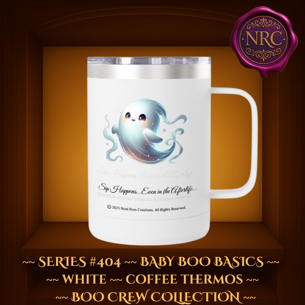 BOO Crew Phantom Sips Coffee Thermos Mug 10 oz  Noni Ross Creations